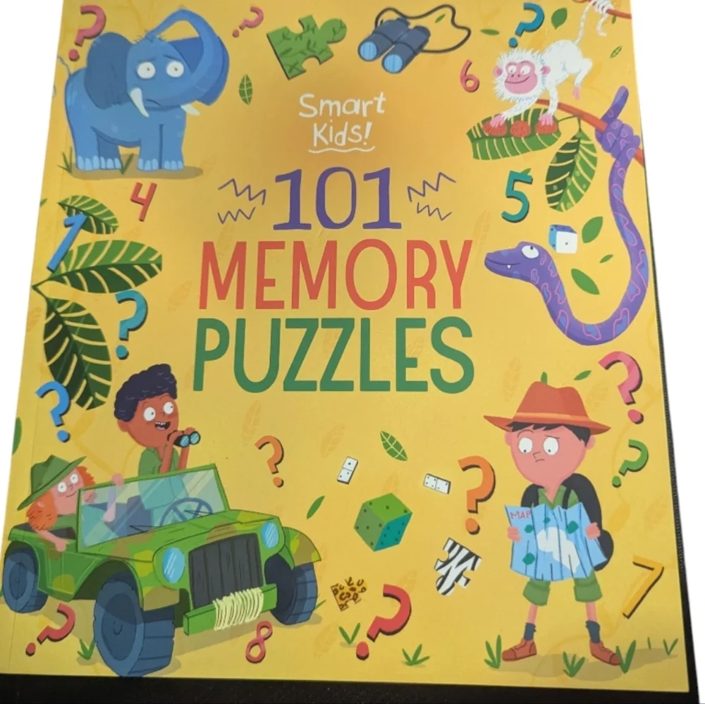 NEW Smart Kids 101 Memory Puzzles Book Children Educational Activities Yellow
